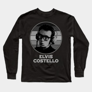 retro Elvis Costello Long Sleeve T-Shirt